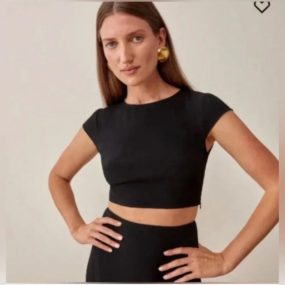 Reformation Black Two-Piece Crop Top & Maxi Skirt Set - Picture 7 of 10